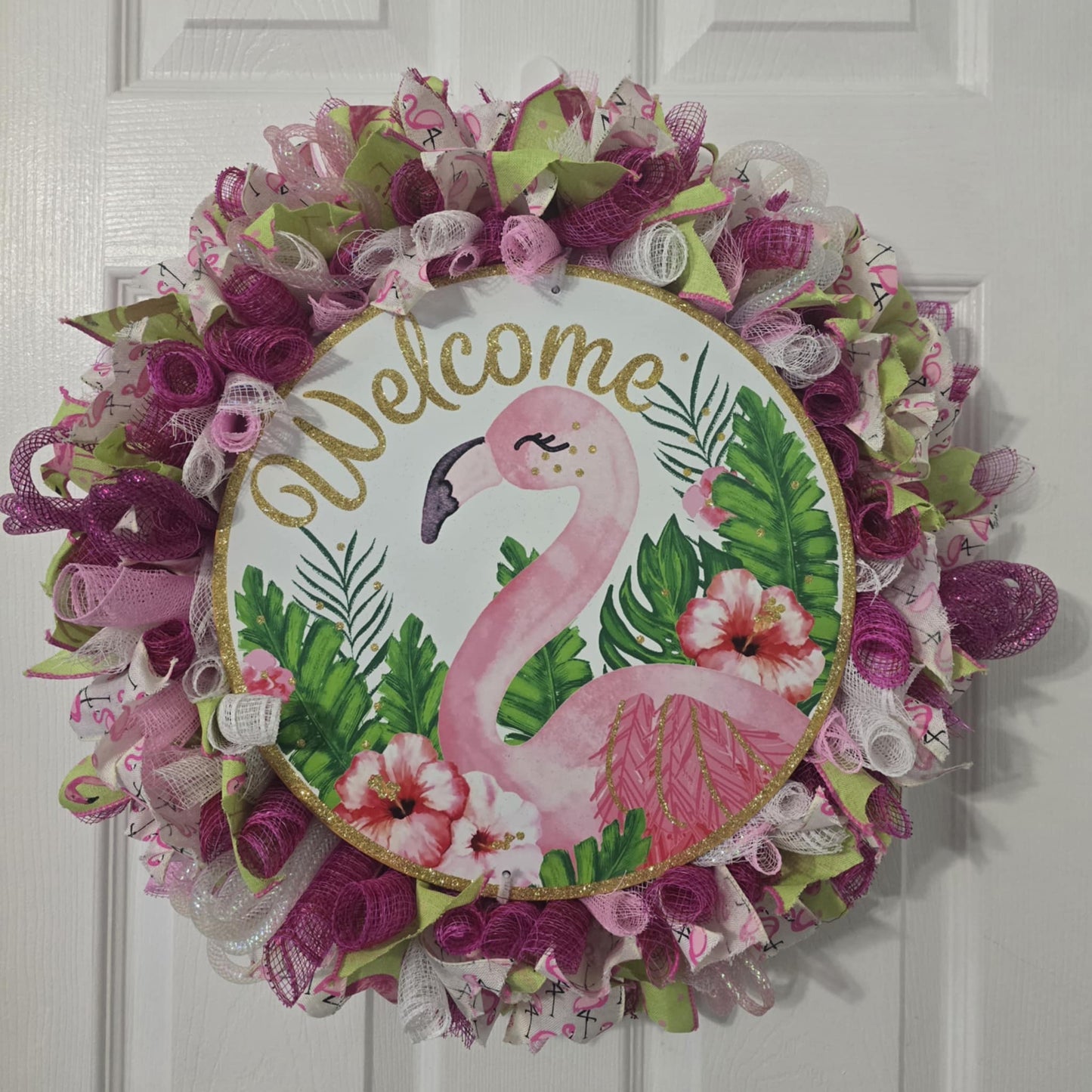 Flamingo Wreath