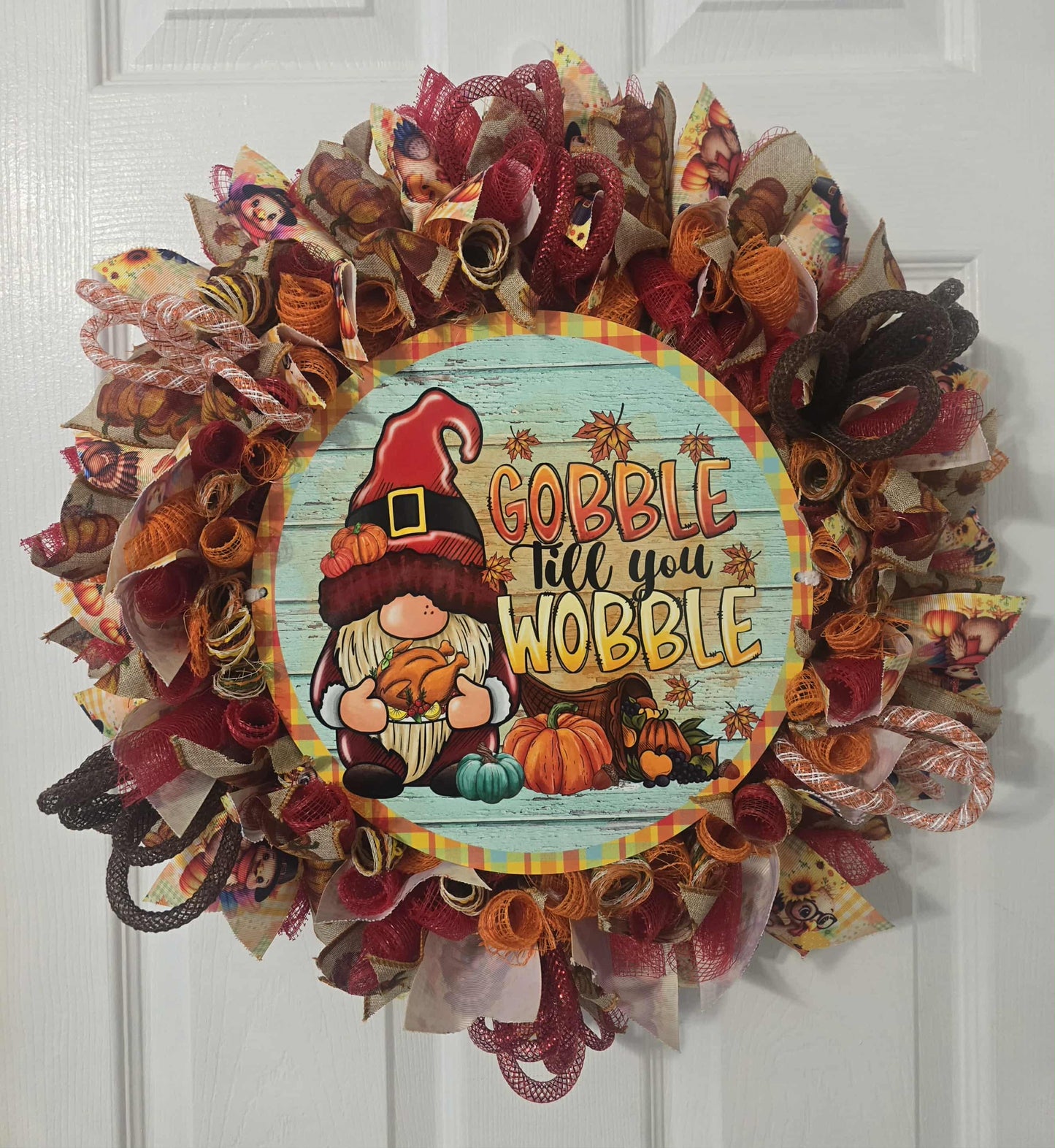 Gobble till you Wobble Wreath