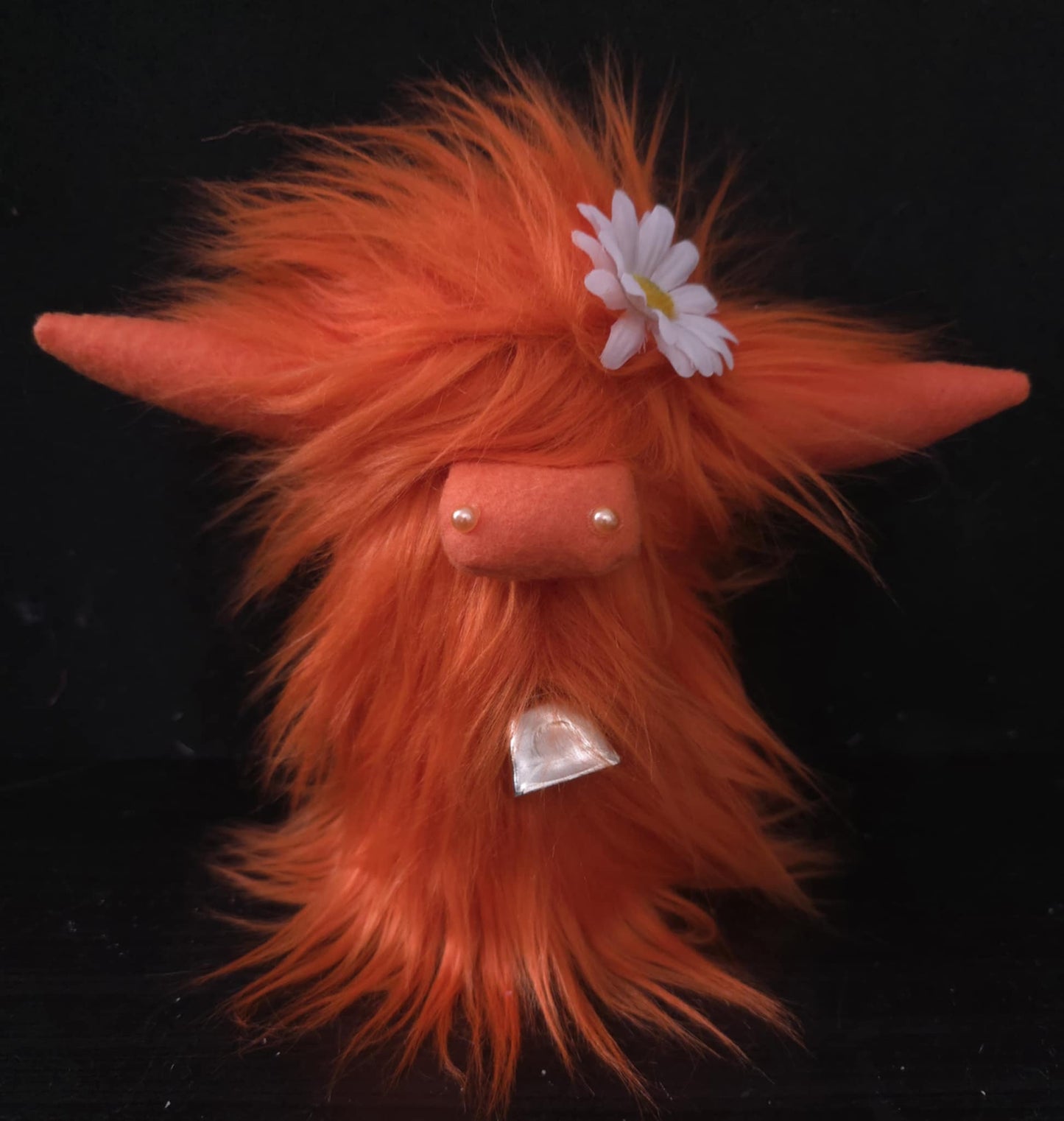 Orange Highland Cow Gnome