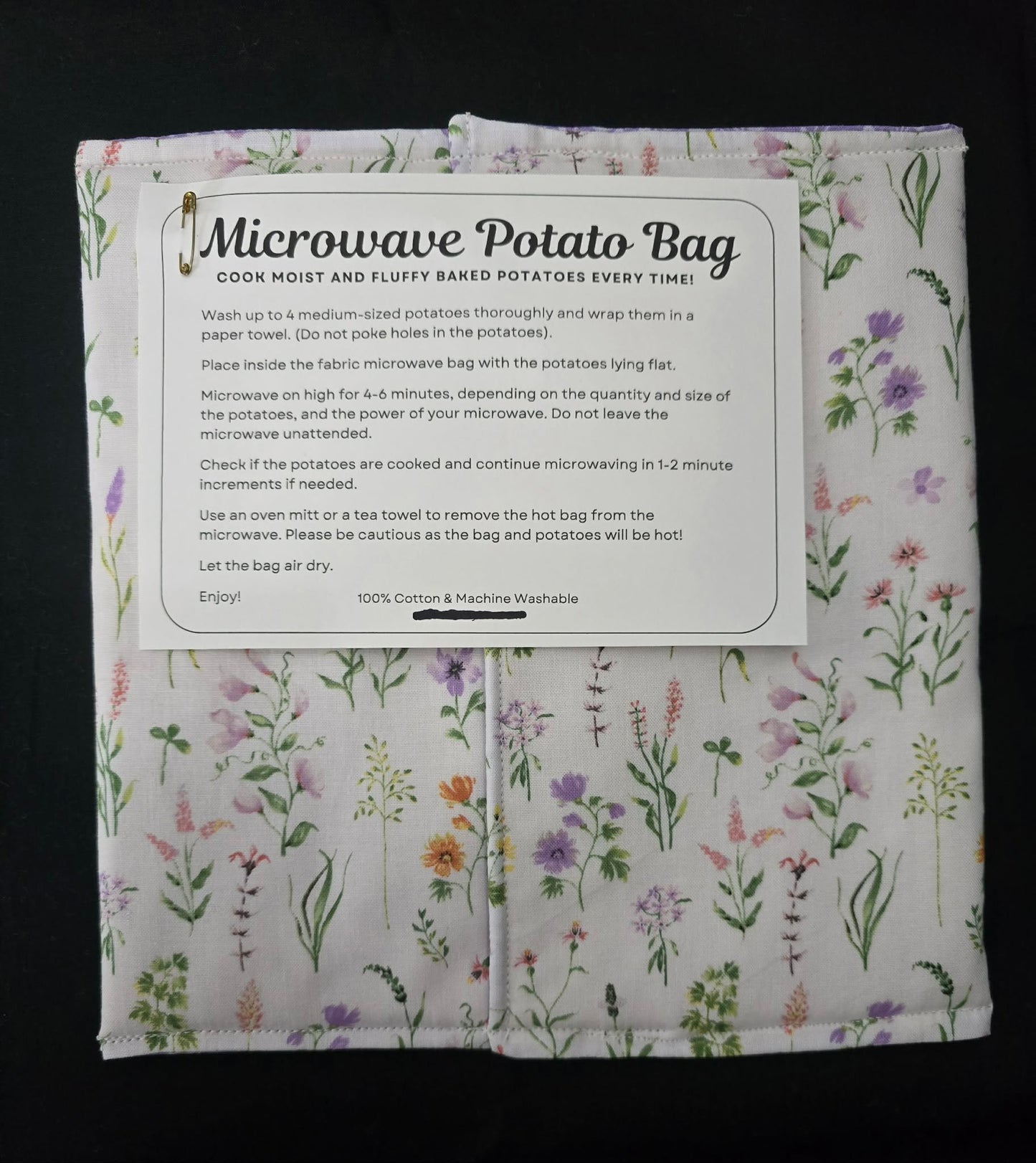 Wild Flower Microwave Potato Bag