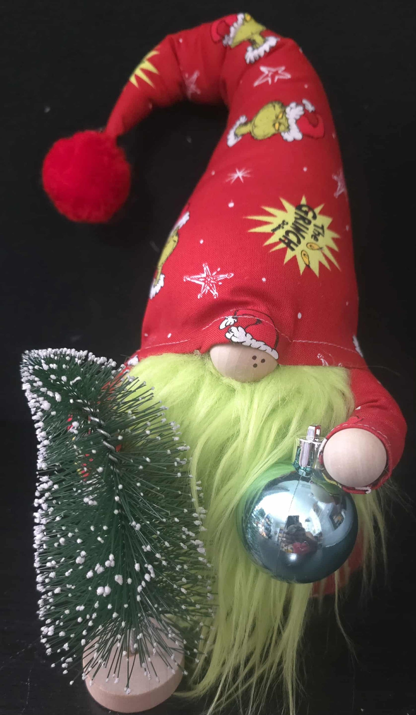 Red Grinch Gnome