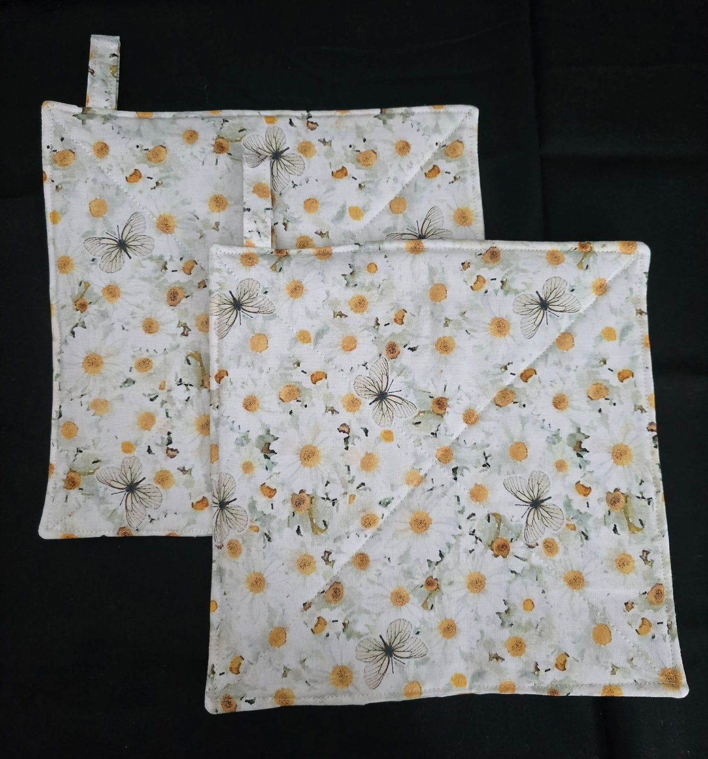 Daisy Butterfly Pot Holders