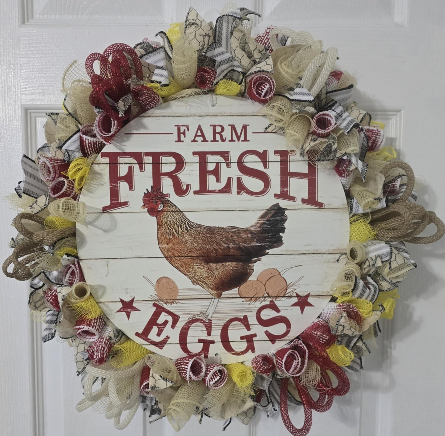 Farm Fresh Eggs Wreath