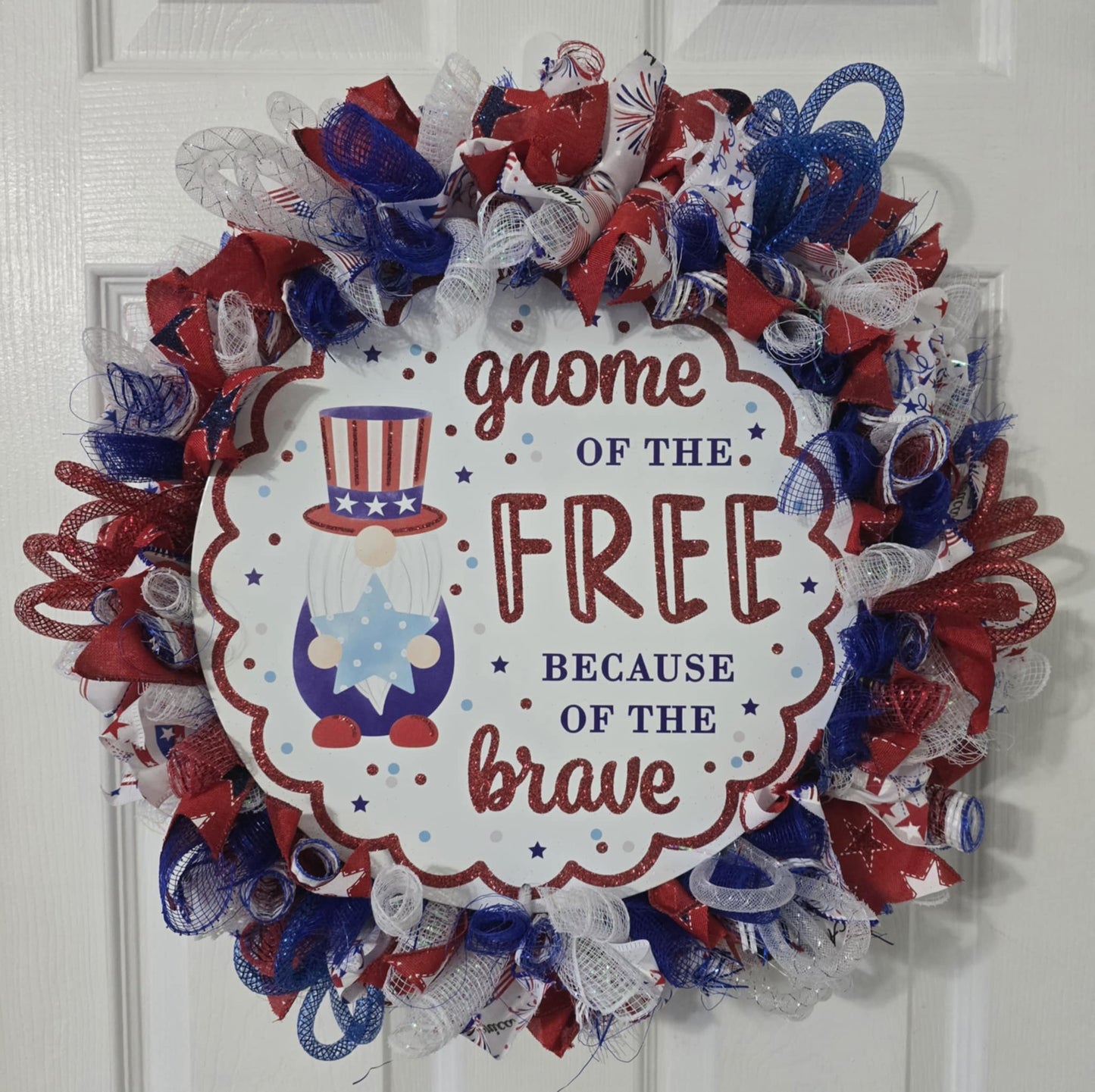 Gnomie 4th of July Wreath