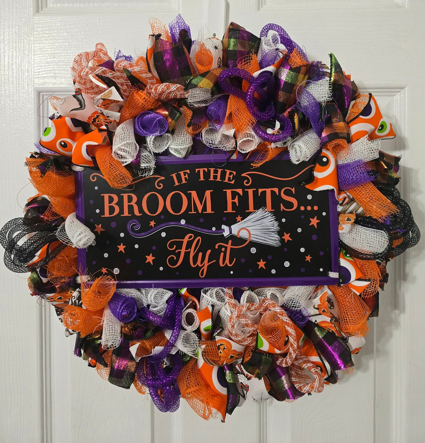 "If the Broom Fits, Fly It" Wreath