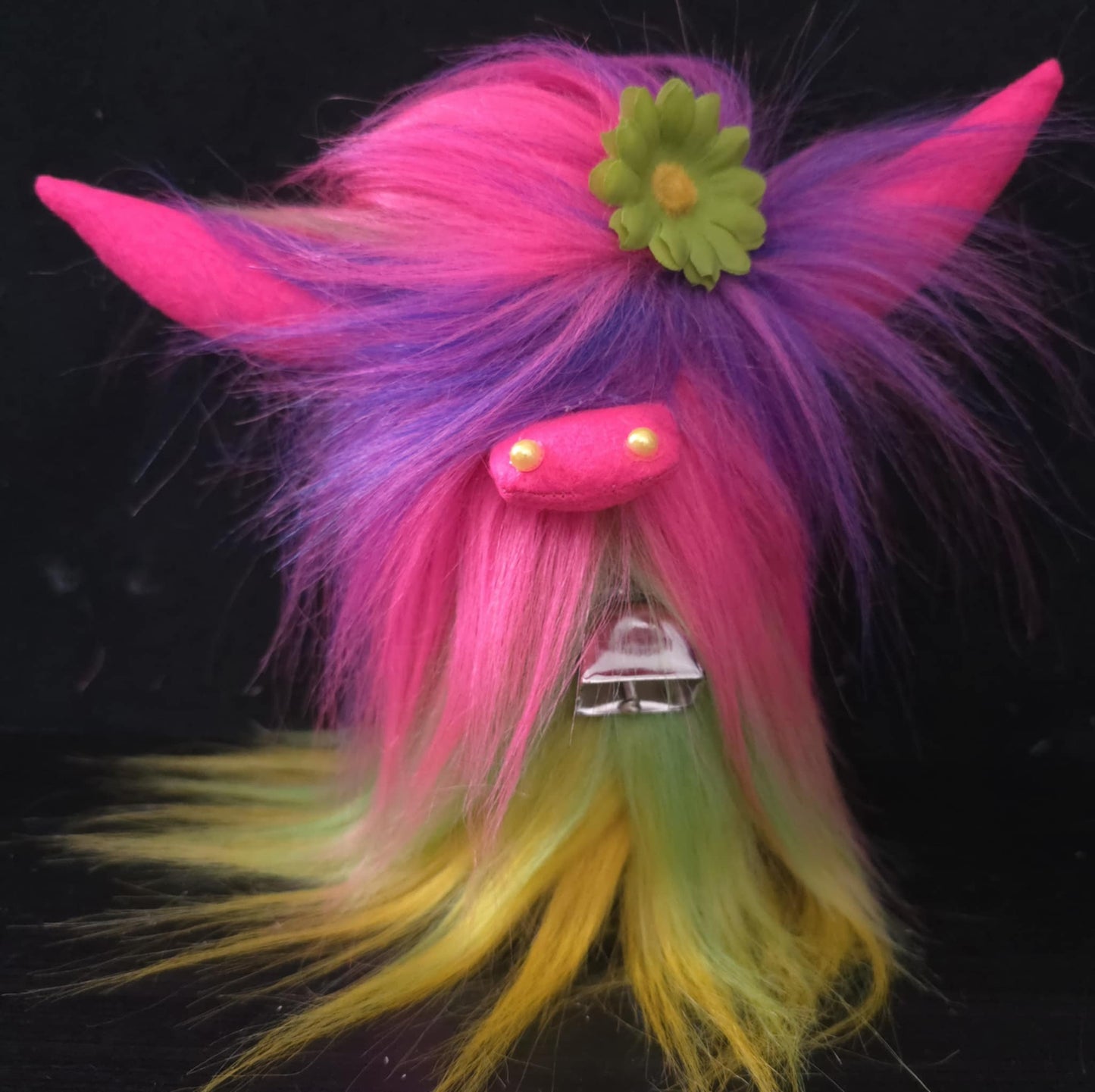 New Rainbow Highland Cow Gnome