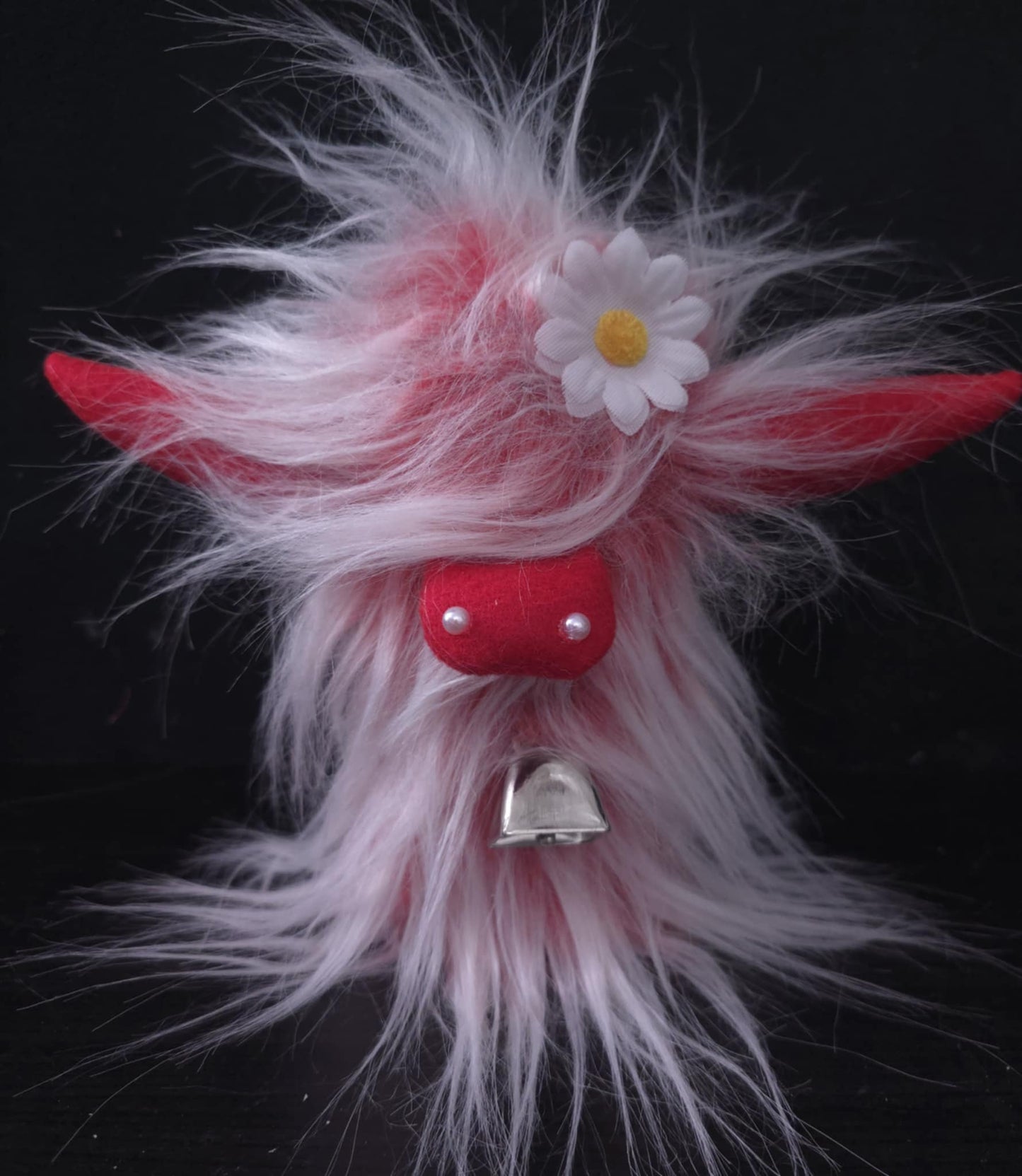 Frosted Red Highland Cow Gnome