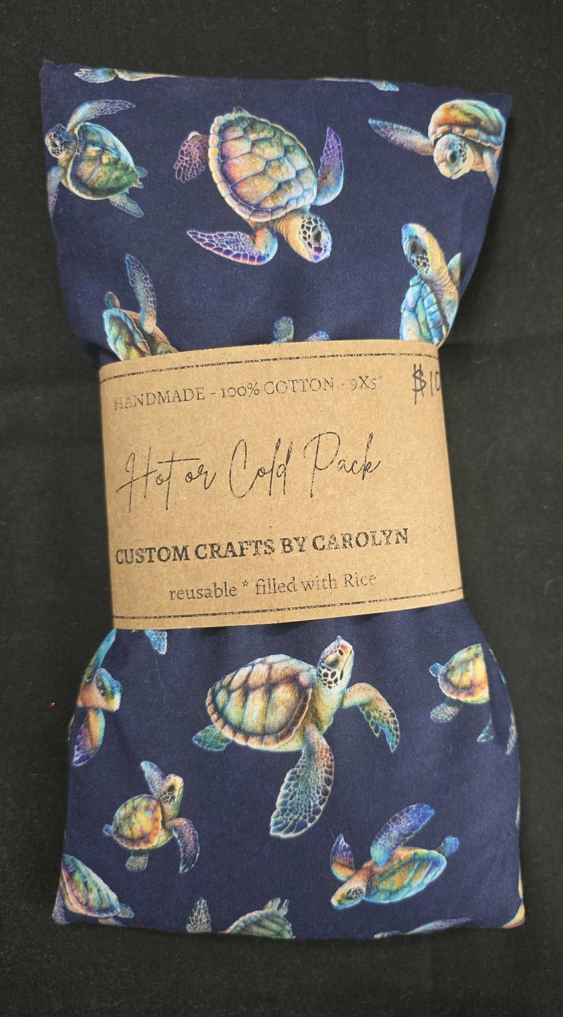 Blue Background Sea Turtle Hot & Cold Pack