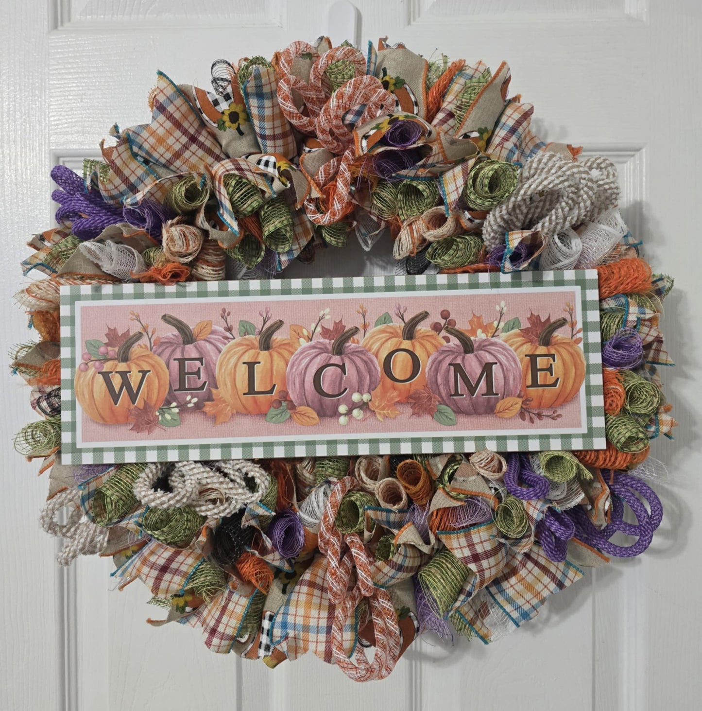 Welcome Pumpkin Wreath