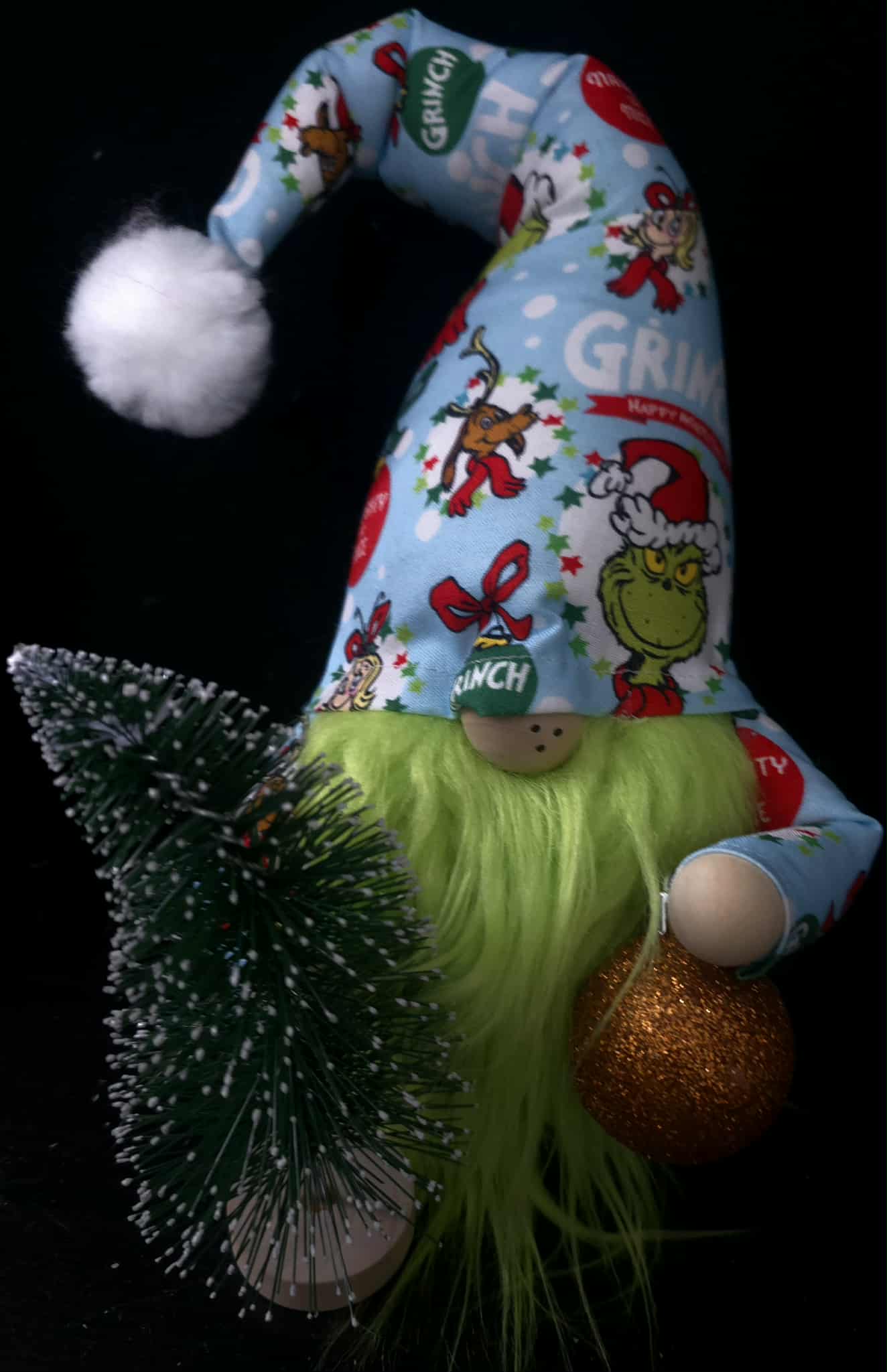 Blue Grinch Gnome