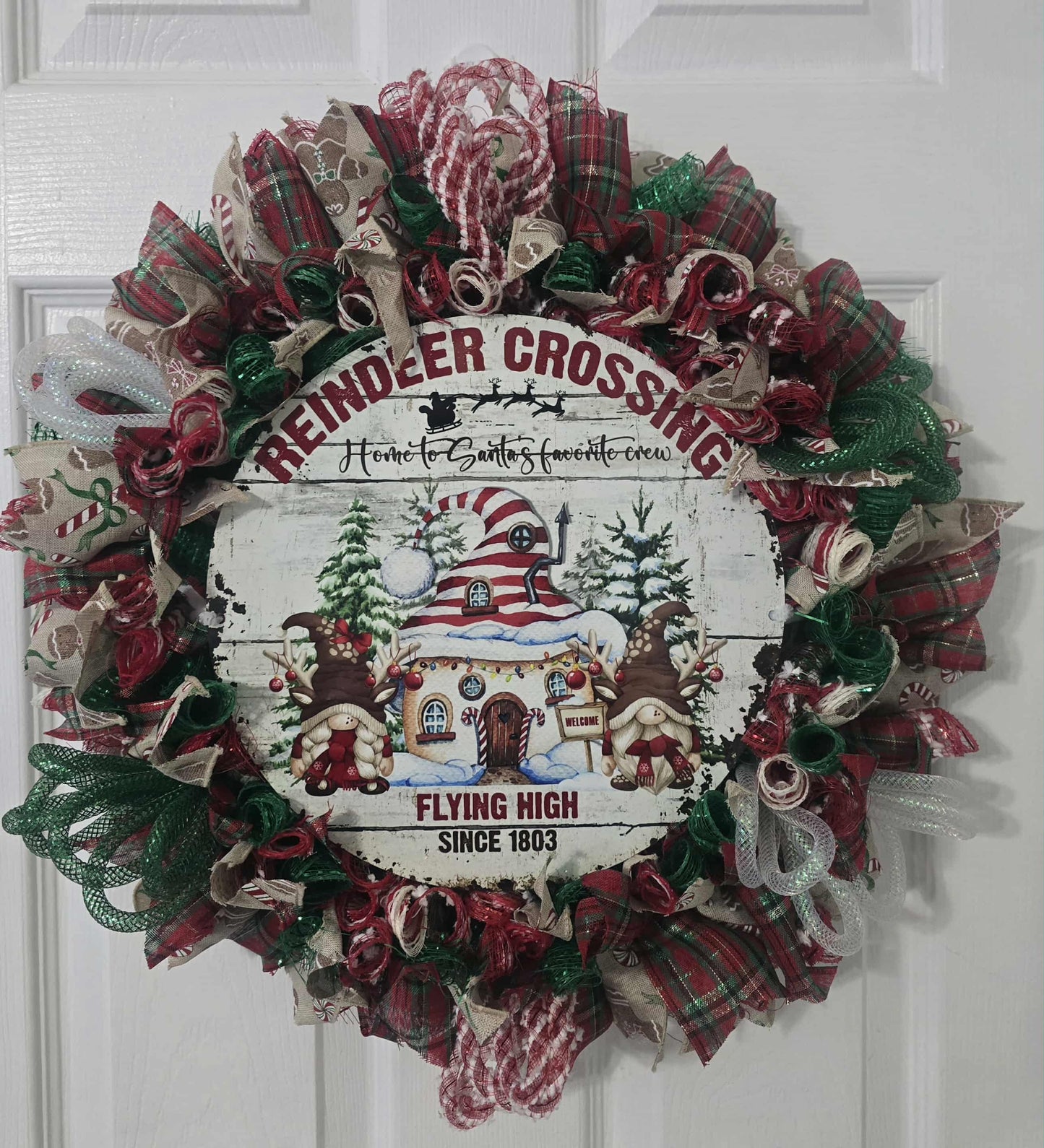 Reindeer Crossing Wreath