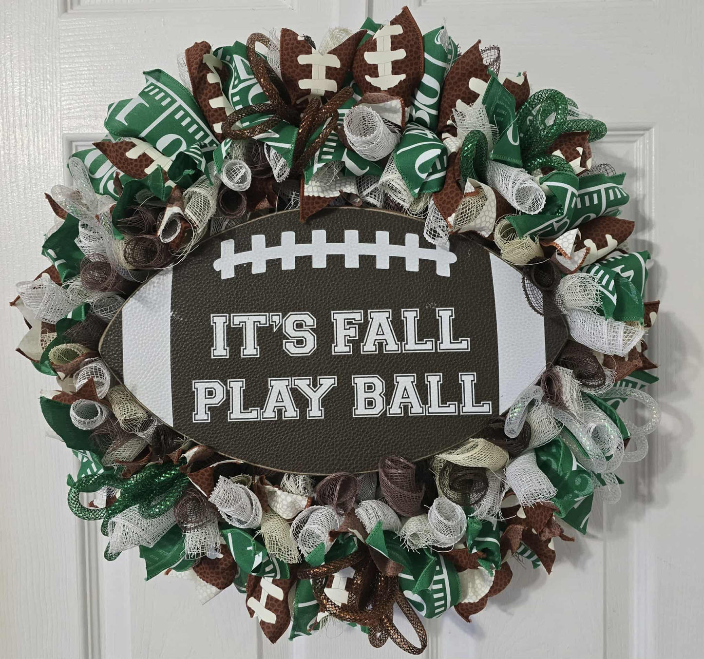 It's Fall Play Ball Wreath