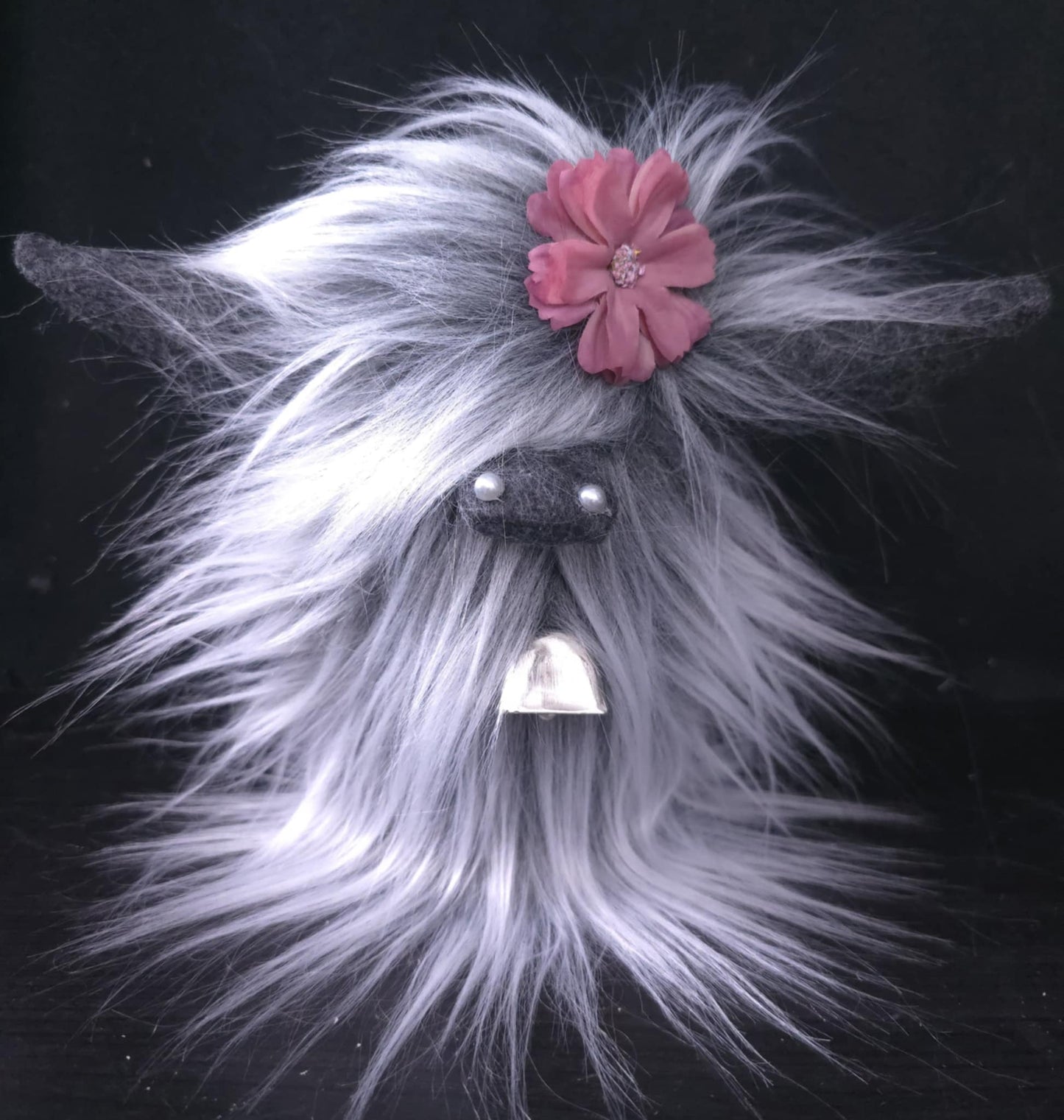 Gorilla Gray Highland Cow Gnome