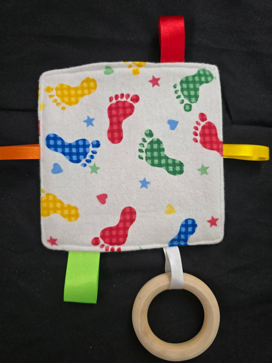 Baby Crinkle Sensory Toy w/Teether