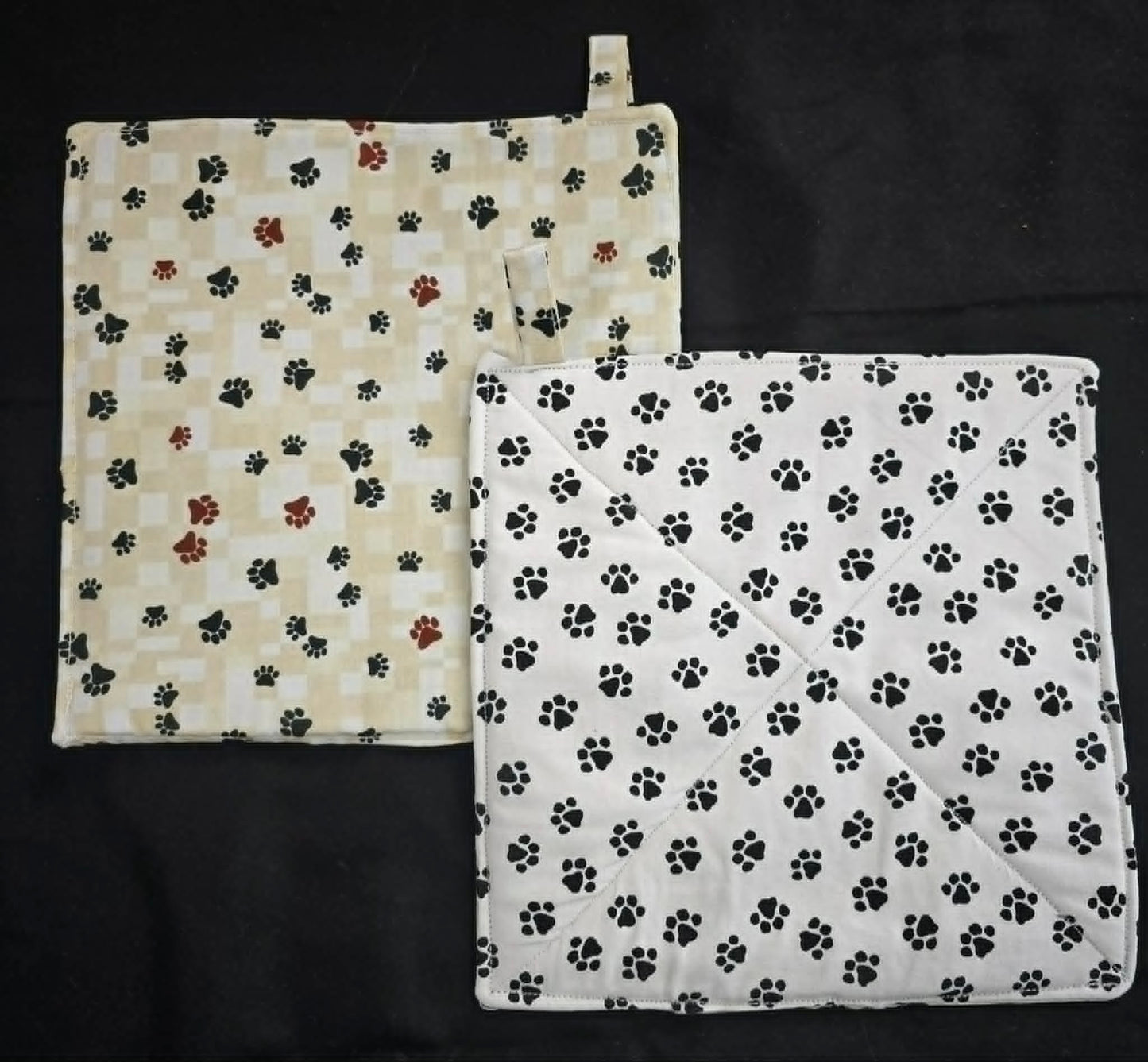 Puppy Paw Prints Pot Holders