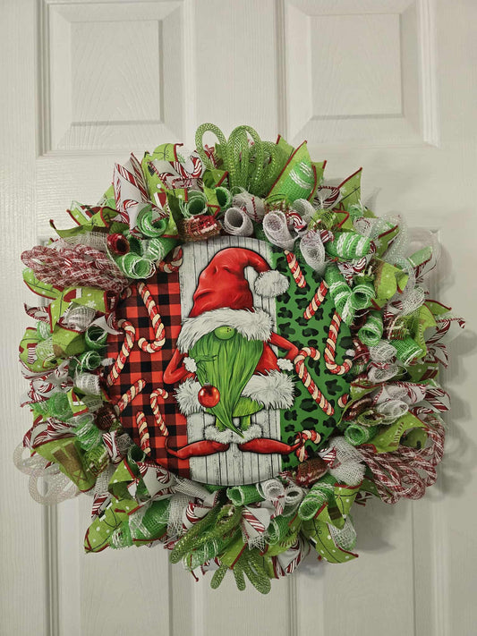 Gnomie Grinch Wreath
