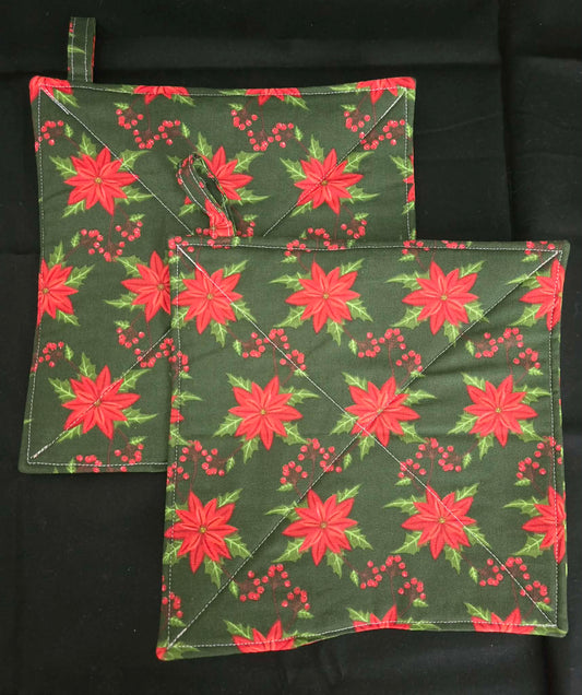 Poinsettia Pot Holders