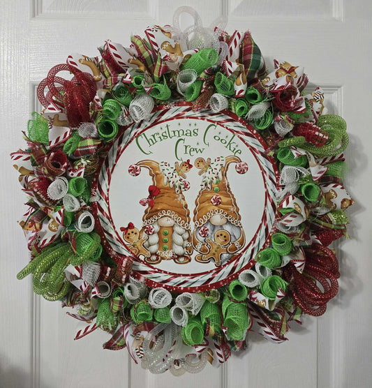 Gingerbread Christmas Gnomie Wreath