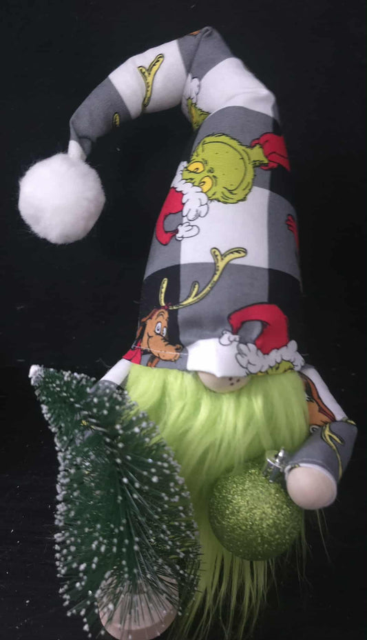 Black & White Grinch Gnome