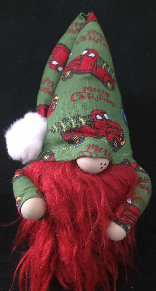 Christmas Red Truck Gnome