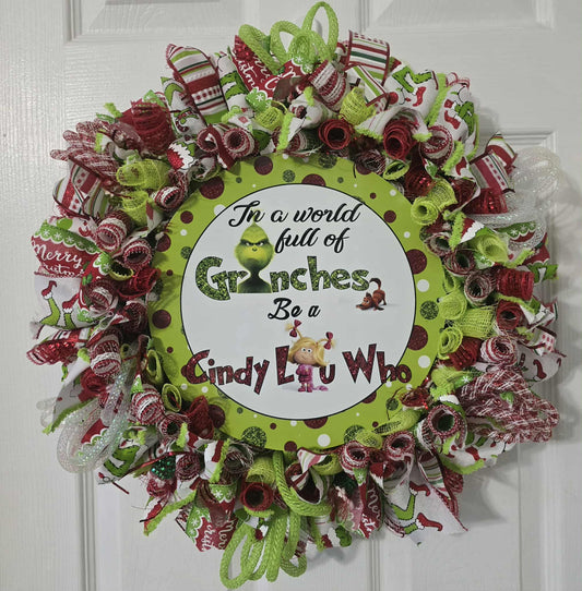 Grinch & Cindy Lou Who Wreath