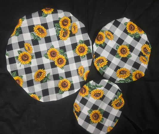 Bowl Cover - Sunflower Checker