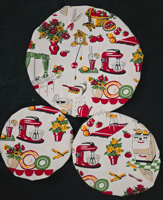 Reversible Bowl Covers -Fifty's Kitchen