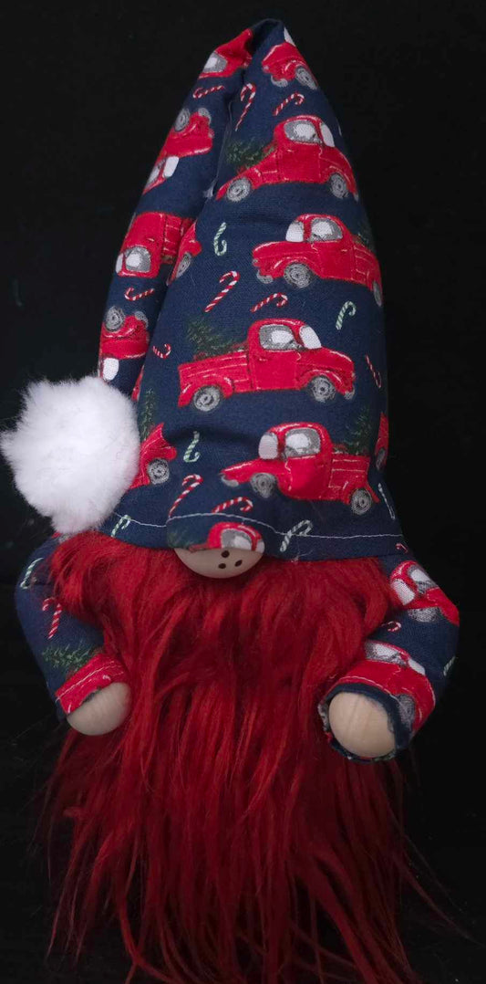 Christmas Red Truck Gnome