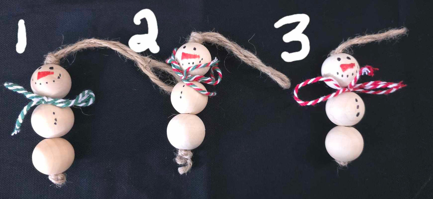 Snowman Bead Ornaments