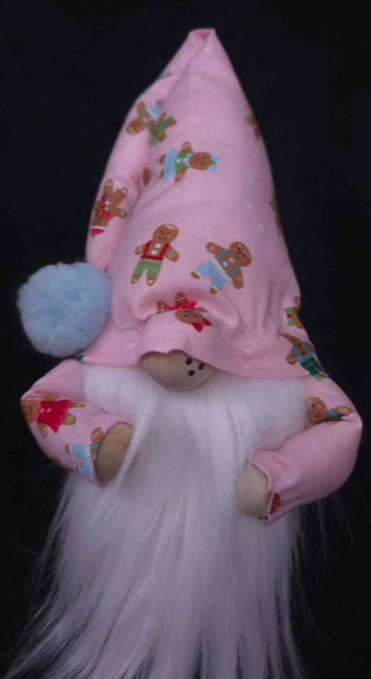 Pink Gingerbread Kids Gnome