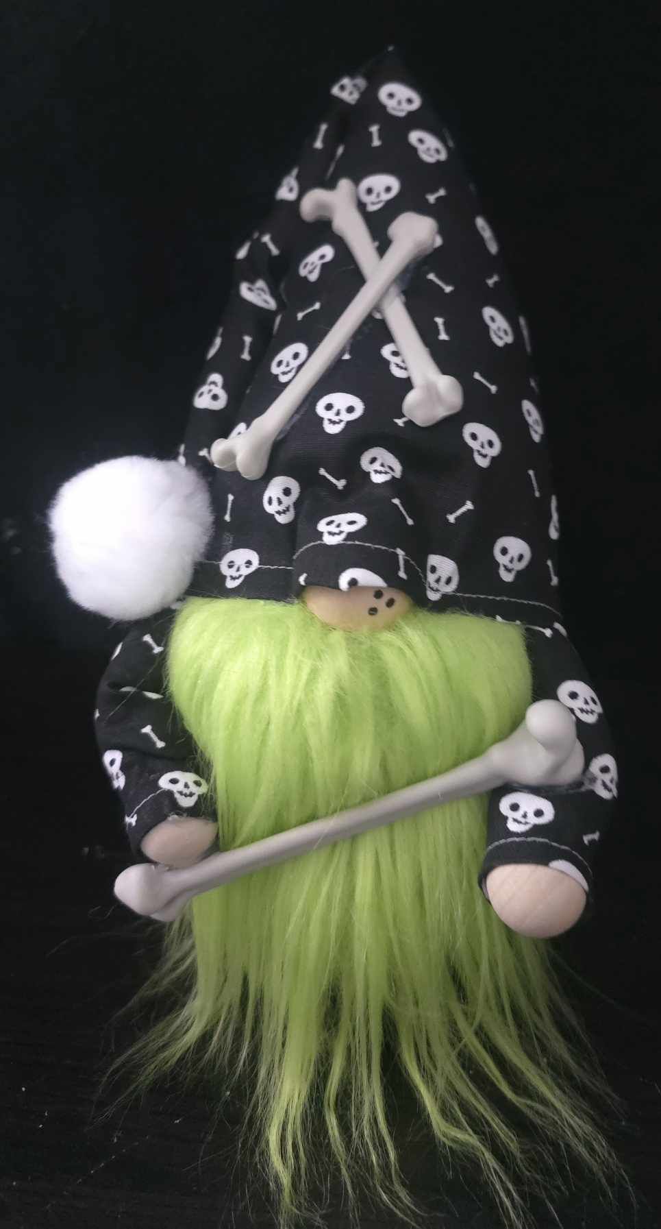 Glow in the Dark Skull & Bones Gnome