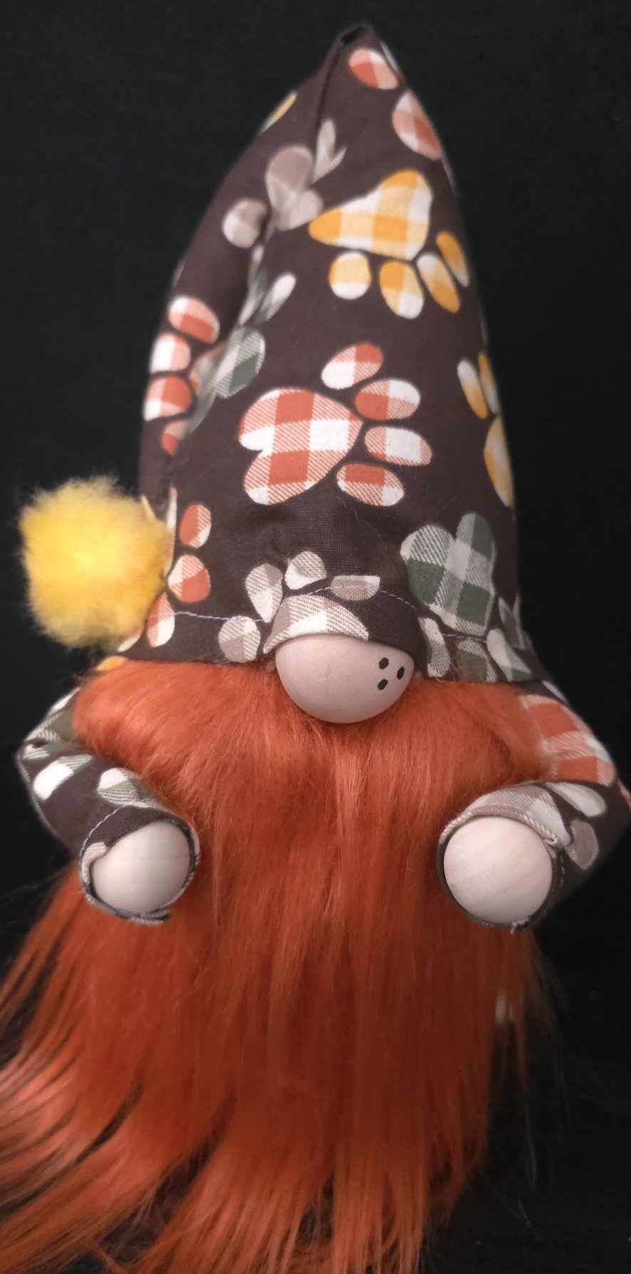 Fall Puppy Paw Print Gnome