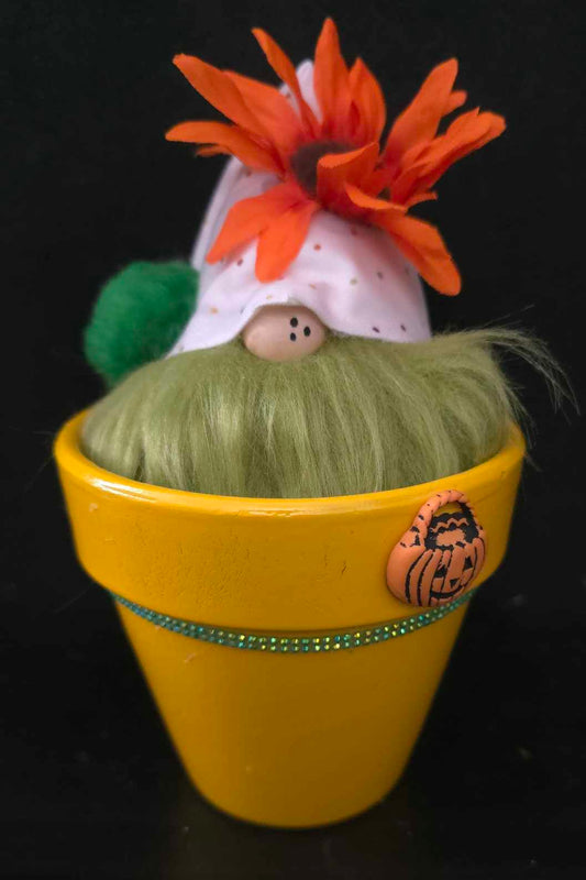 Fall Terra Cotta Pot Gnome