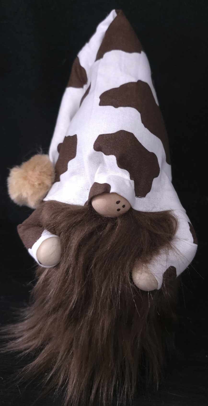 Brown Cow Print Gnome