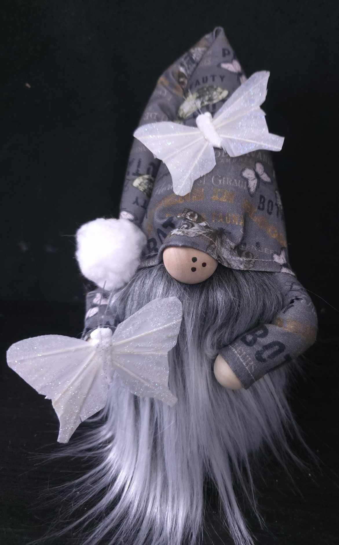 Gray Butterfly Gnome