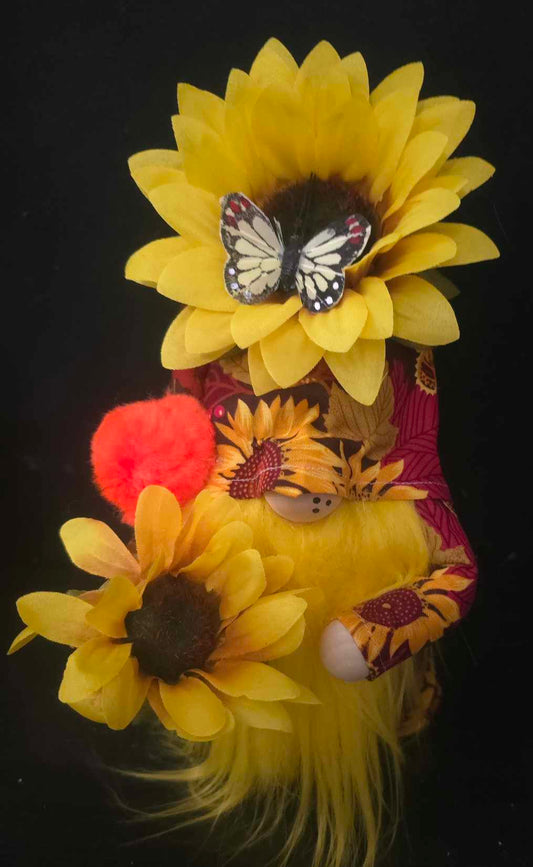 Sunflower Butterfly Gnome