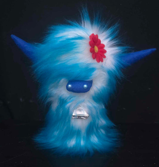 Light Blue Husky Highland Cow Gnome