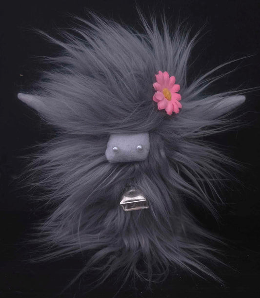 True Gray Highland Cow Gnome