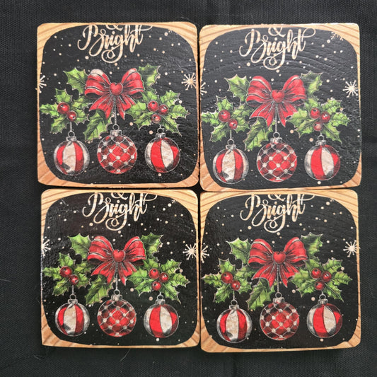 Set of Four 3.5 x 3.5 Ornaments Coasters