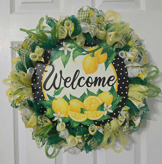 Welcome Lemon Wreath