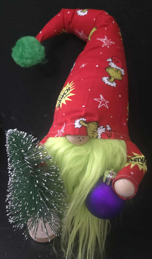 Red Grinch Gnome