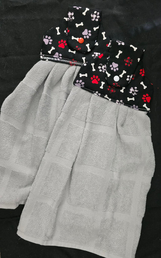 Puppy Print Hanging Towel