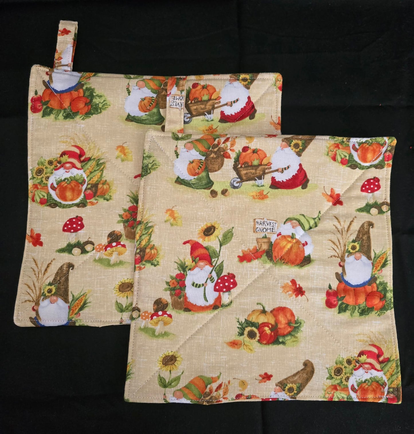 Gnome Fall Harvest Pot Holders
