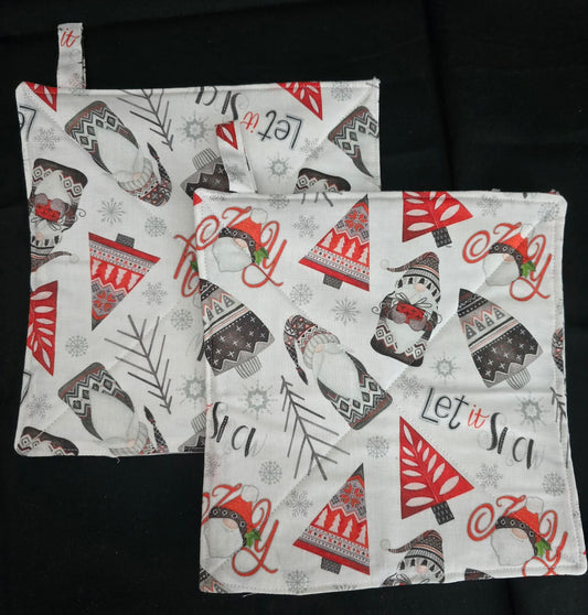 Gnome Winter Sweater Pot Holders