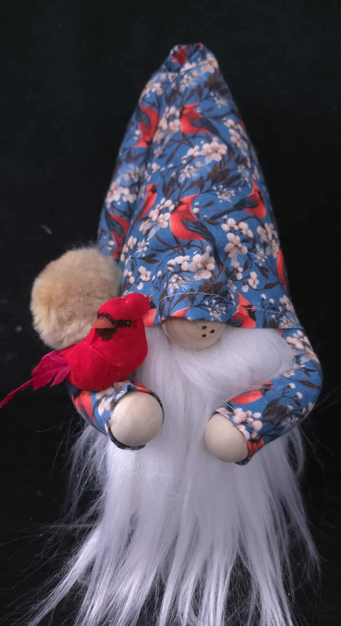 Blue Cardinal Gnome