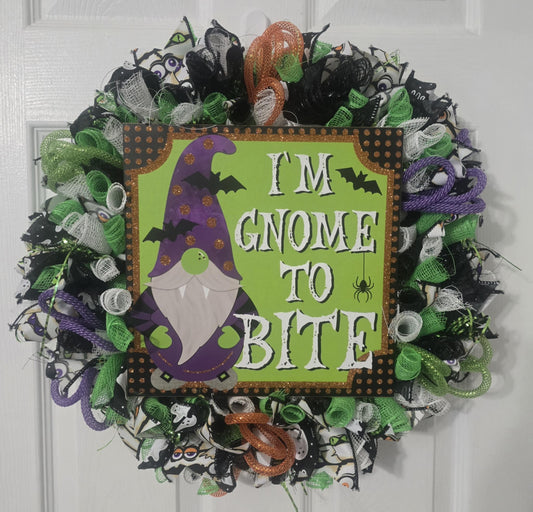 Gnomie I'm Gnome to Bite Wreath