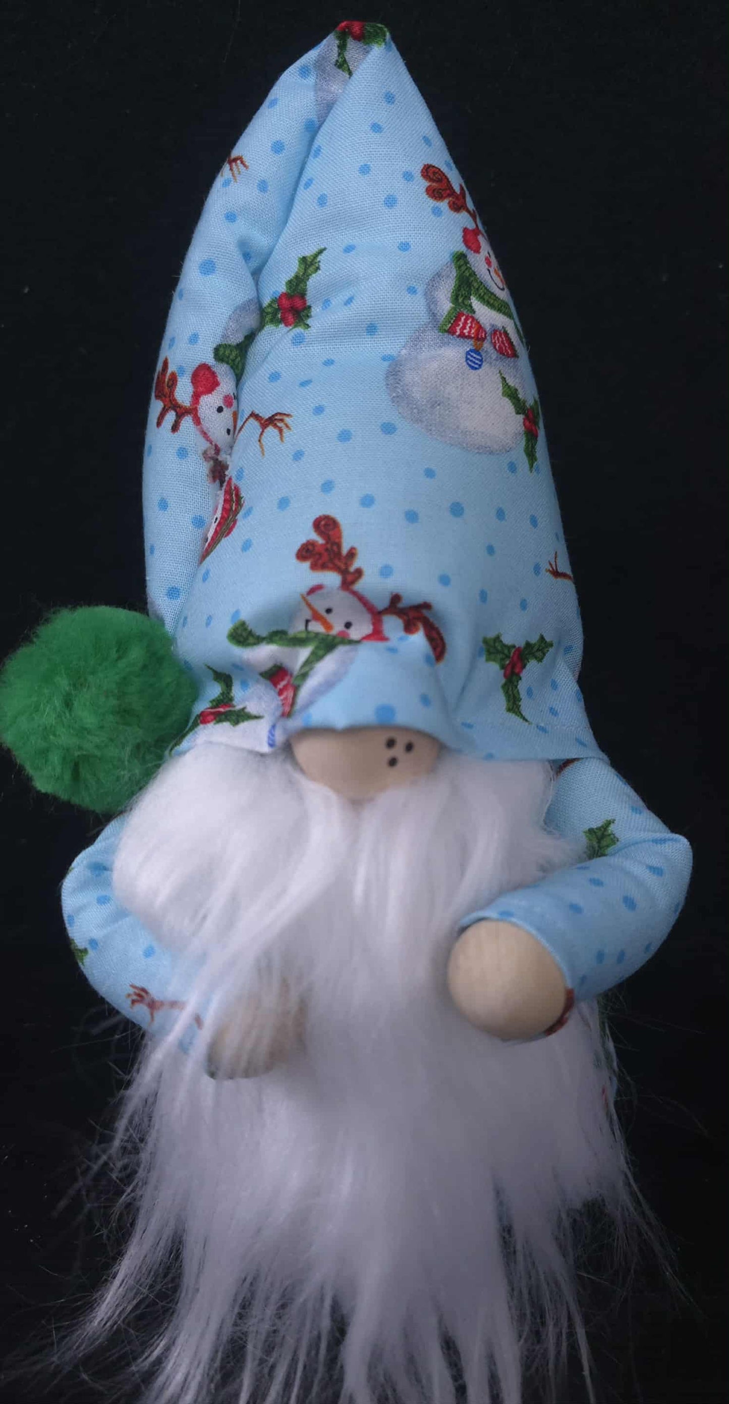 Blue Snowman Gnome