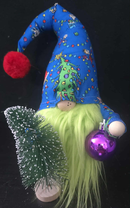 Dark Blue Grinch Gnome