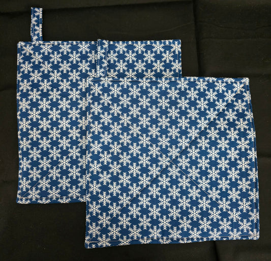 Dark Blue Snowflakes