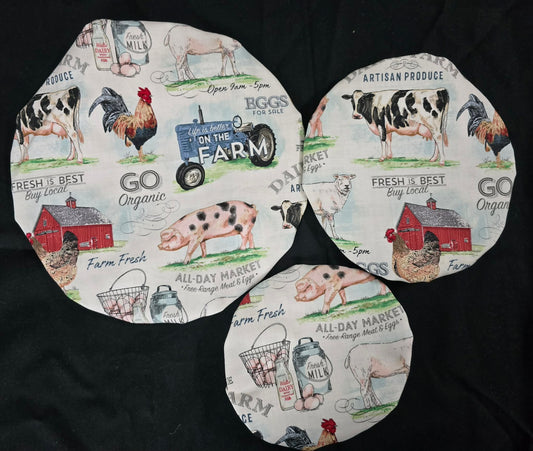 Bowl Covers - Farm Animals